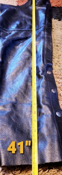 COPY - Genuine Black Leather Chaps  BARNEYS - Picture 12 of 16